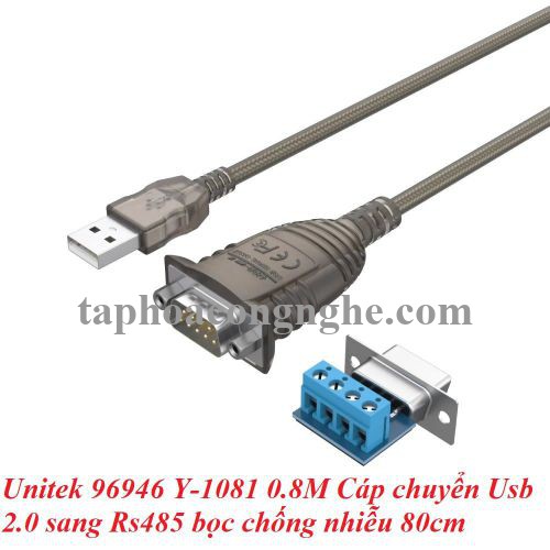 Unitek 96946 Y-1081 1.5M Cáp chuyển Usb 2.0 sang Rs485 bọc chống nhiễu 30096946